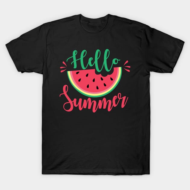 Hello Summer Watermelon T-Shirt by YOYtees